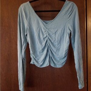 Women's Blue Long Sleeve Top